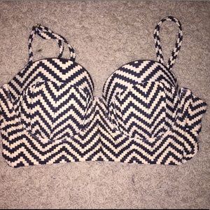 Push up Bandeau Bikini Top, Size S